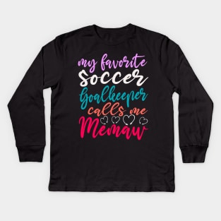 My Favorite Soccer Player Kids Long Sleeve T-Shirt